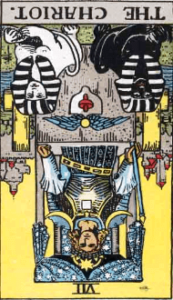 ウェイト版タロットカード戦車　逆位置