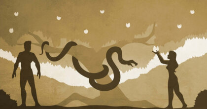 2026年4月3日(金)のサビアンシンボル牡羊座14度「男と女のそばでとぐろを巻く蛇」